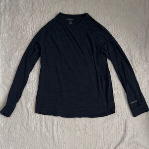 American Eagle Outfitters Active Flex Dark Blue Long Sleeve Tee